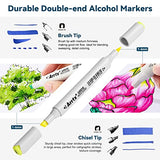 Arrtx Premium Alcohol Markers OROS 80 Colors Brush Tip Markers, Alcohol Markers Set Permanent Art Markers for Artists Adult Coloring, Sketch, Illustration