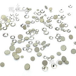 Crystal (001) Clear Tiny Small Sizes Mixed with Swarovski 2058 Xilion Rose flatbacks Sizes ss3,