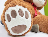 5 Foot Very Big Smiling Teddy Bear Five Feet Tall Cookie Dough Brown Color with Bigfoot Paws Giant Stuffed Animal Bear