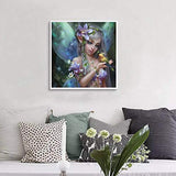 DIY 5D Diamond Painting,by Number Kits Crafts & Sewing Cross Stitch，Wall Stickers for Christmas Living Room Decoration,Elf Little Fairy Diamond Painting (12x12inch)