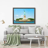 Aluffay USA Landscape Diamond Painting Kits, The Statue of Liberty at Liberty Island in New York City, 5D DIY Full Drill Diamond Art Set for Home Wall Decor Adults and Kids 16 x 20 inch