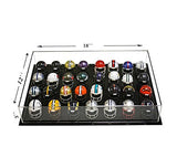Better Display Cases Clear Acrylic Miniature Pocket Size Football or Baseball Helmet Collection Display Case with Black Base (A029-B/BK09)
