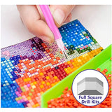 Diamond Painting Kits for Adults Full Drill Cow Anime Diamond Art Kits for Kids DIY Square Diamond Dotz Kits Diamond Dots for Adults Diamond Art Club Home Wall Decor -YNC-014 (Blue-Cow)