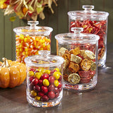 STORi Premium Quality Clear Plastic Apothecary Jars | Set of 3