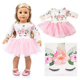 ZQDOLL 19 pcs Girl Doll Clothes Gift for American 18 inch Doll Clothes and Accessories, Including 10 Complete Sets of Clothing