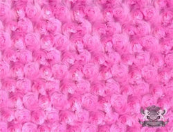 Minky Rosebud HOT PINK Fabric By the Yard