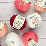 Gazzal Baby Cotton XL Yarn 50% Turkish Cotton 50% Acrylic 2 Pack (Ball) Total 3.52 Oz (100g) / 228 Yrds (210m) Super Soft, DK- Worsted Baby Yarn (3432 Whie)