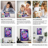 TISHIRON Colored Butterflies Clock Diamond Painting Diamond Dots 5D Full Round Drill Crystal Rhinestone Embroidery Arts Diamond Painting Kits for Adults Home Wall Decor 30x40cm
