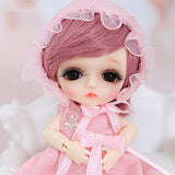 1/12 BJD Doll 9 cm Ball Joints SD Dolls Action Figure DIY Toy Best Gift with Clothes Wigs Free Makeup for Girls,A