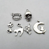 Halloween Charm-100g(about 55-60pcs) Antique Silver Halloween Collection Craft Supplies Charms