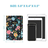 Journal/Ruled Notebook - Hardcover Ruled Journal with Thick Paper, 5.8" x 8.4", Back Pocket + Bookmark + Round Corner Paper + Banded + Floral