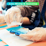 Epoxy Resin Kit 600ml/23oz, Professional Crystal Clear Coating and Casting Epoxy Resin and Hardener with Protective Gloves, Graduated Cups & Sticks for Art, Craft, Wood, Jewelry Making, River Tables