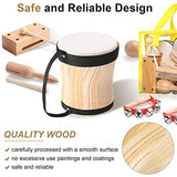 Musical Instruments Set Natural Wooden Musical Toys Preschool Educational Music Toys Set Bongo Drum Musical Instruments for Kids Preschool Educational Learning Toys (Drum, 13 Pcs)