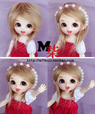 4-5inch(12cm): 1/12 BJD Kurhn Fur Wig Dollfie, AE PukiFee lati, Multicolor Medium-Length Hair