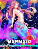 Mermaid Coloring Book: Adult Coloring Book Features Beautiful and Fanstasy Mermaid with Ocean Scences For Relaxation
