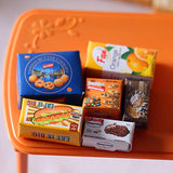 LOadSEcr 6 PCS Dollhouse Food, Miniature Dollhouse Accessories, Mini Things, Miniature Food Case Handmade Assorted DIY Dollhouse Packets Box Set for Kids A