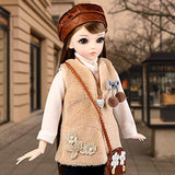 UCanaan BJD Doll, 1/3 SD Dolls 24 Inch 18 Ball Jointed Doll DIY Toys with Full Set Clothes Shoes Wig Makeup, Best Gift for Girls-Ellie