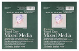 Strathmore 400 Series Toned Gray Mixed Media Pad, 6"x8" Glue Bound, 15 Sheets per Pad (Тwo Рack)