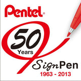 Pentel Felt Tip Sign Pen, Set of 12  Assorted Colors (S520-12)