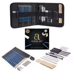 Drawing Kit – Drawing Pencils – Sketch Pencils – 33 Piece Sketch Kit with Case – Graphite Pencils – Charcoal Pencils – Erasers – Sharpeners – Blending Stumps - Drawing Tools – Deluxe Art Set - eBook