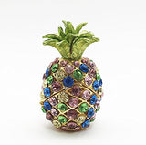 Waltz&F Pineapple Hinged Trinket Box for Gifts Hand-Painted Patterns Trinket Bejeweled Box Collectible