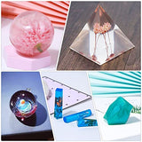 Silicone Resin Molds Kit 26PCS, Epoxy Resin Molds, Large Resin Casting Molds with 12 Glitter Sequins for UV Resin Casting, Including Sphere, Cube, Pyramid, Ashtray, Coaster, Stone & Pendants