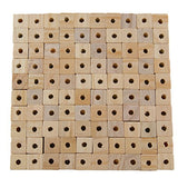 1/2" Wood Cubes with Holes - 100 Pack - Unfinished Solid Wood Beads for DIY Craft and Building