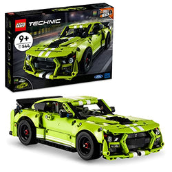 LEGO Technic Ford Mustang Shelby GT500 42138 Model Building Kit; Pull-Back Drag Race Car Toy for Ages 9+ (544 Pieces)