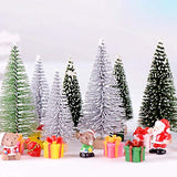 WayJaneDTP 30Pcs Christmas Mini Ornaments Kits, Miniature Christmas Tree Ornaments Set Dollhouse Landscape for Christmas Decoration Ornaments Winter Decoration, 3 Size