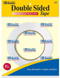 Bazic Products 925-72 BAZIC 1 in. X 36 Yard - 1296 in. Double Sided Tape Case of 72