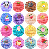 Mini Butter Slime kit 40 Pack, with Unicorn, Candy, Fruit, ice Cream Slime Accessories etc, Soft and Non-Sticky, Cute Educational Toy for Kids, for Girls Boys Kids Party Stress Relief Toys