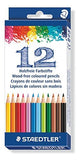 STAEDTLER 20.2 x 8.8 x 0.9 cm Wood-Free Coloured Pencil 175 C12, Assorted, Pack of 12