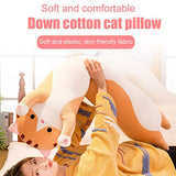 Aslion Cute Plush Cat Doll Soft Stuffed Small Cat Pillow Doll Toy Gift for Kids Girlfriend (Brown, 90cm)