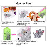 Outus 24 Pieces 5D DIY Diamond Painting Kits Animal Diamond Stickers for Kids and Adult Beginners Crafts Making