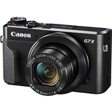 Canon PowerShot G7 X Mark II: Digital Camera + 64GB 4K 1200X SDXC Card + Pro Case + 2X NB-13L + Canon CB-2LH + WS-DC12 Strap + Flexible Tripod + AOM Microfiber Cleaning Cloth: International Version