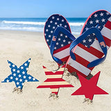 Wooden Star Cutouts 6 Inch Star Wood Cutouts Unfinished Wood Star Pieces Patriotic Wood Star Blank Slices Wood Star Ornament for DIY Craft Festival Decoration (16 Pieces)