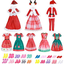 Lady Cat 11.5 Inch Doll Clothes and Accessories, Picture Style Clothes and Shoes. Beautifully Packaged in a Gift Box, Suitable for Gifts for Little Girls.(Christmas Collection)