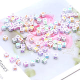 ToBeIT 1000pcs Acrylic Alphabet Letter"A-Z" Cube Beads 1000 pcs for Jewelry Making, Bracelets, Necklaces(6mm) (6 * 6white Color(New))