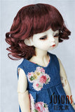 JD164 6-7inch YOSD Charming Curly Doll Wigs 1/6 Synthetic Mohair BJD Accessories (Wine red)