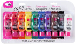 Tulip Soft Fabric Paint Kits - 10pk Rainbow (31653)