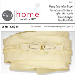 Dritz Home 44249 Heavy Duty Nylon Zipper, 72-Inch, Cream