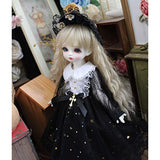 HMANE BJD Dolls Clothes for 1/6 BJD Dolls, Black Lace Bubble Dress for 1/6 BJD Dolls (No Doll)