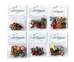 Buttons Galore 50+ Assorted Pets Buttons for Sewing & Crafts - Set of 6 Button Packs