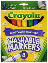 Crayola Washable Markers, Broad Line, 8 Ct.