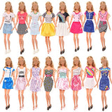 ENOCHT 47 PCS Girl Doll Clothes and Accessories 2 PCS Fashion Dresses 3 Tops and Pants Outfits 5 PCS Party Dresses 2 Sets Swimsuits Bikini,35 PCS Shoes Hangers and other Accessories for 11.5 inch Doll