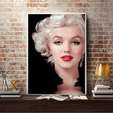 5D Diamond Painting Full Drill DIY Diamond Painting by Numbers Canvas Wall Art Cross Stitch Kits for Adults Marilyn Monroe Wall Ornaments Rhinestone Embroidery Mosaic Pictures 12X16 inches