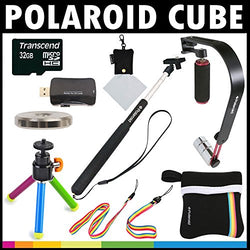 Polaroid Deluxe ACTION KIT For The Polaroid Cube, Cube+ Video Action Camera - Great Add On Package