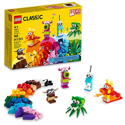 LEGO Classic Creative Monsters 11017 Building Kit; Includes 5 Monster Toy Mini Build Ideas to Inspire Creative Play for Kids Aged 4 and Up; Helps Children Develop Key Life Skills (140 Pieces)