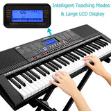 Electric Keyboard Piano 61-Key, Ohuhu Digital Musical Piano Keyboard with Headphone Jack, USB Port & Teaching Modes for Beginners