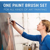 Artist Paint Brushes 18 Pieces - for Acrylic Oil Watercolor Gouache and Face Painting - for Artists Beginners and Kids